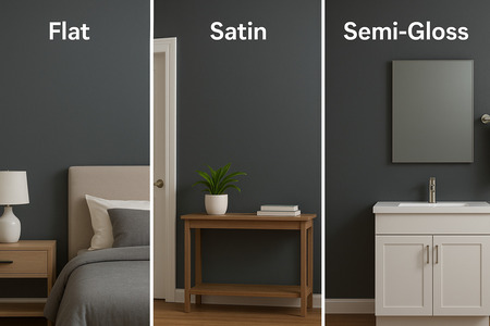 Flat vs satin vs semi gloss choosing the right finish for each room